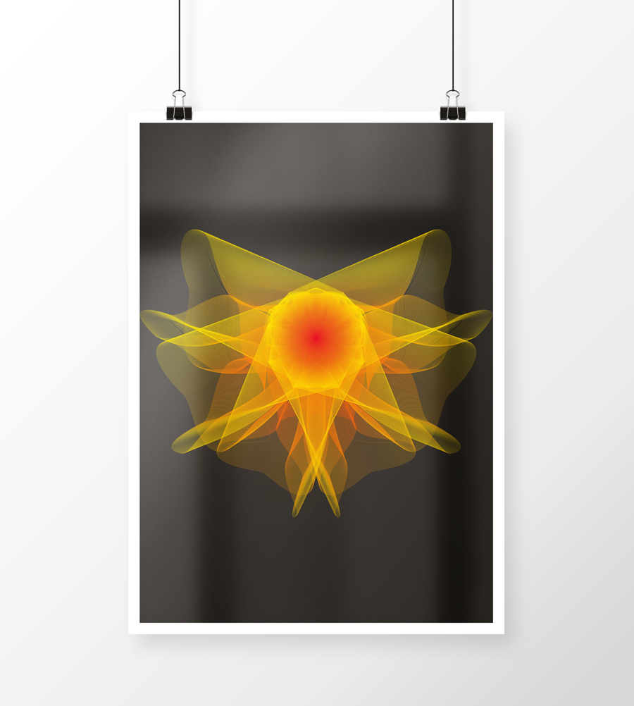 Aiko Graphic_abstrakt dyr Plakatdesign lavet for sjov med eet abstrakt havdyr